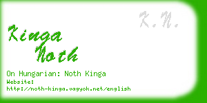 kinga noth business card